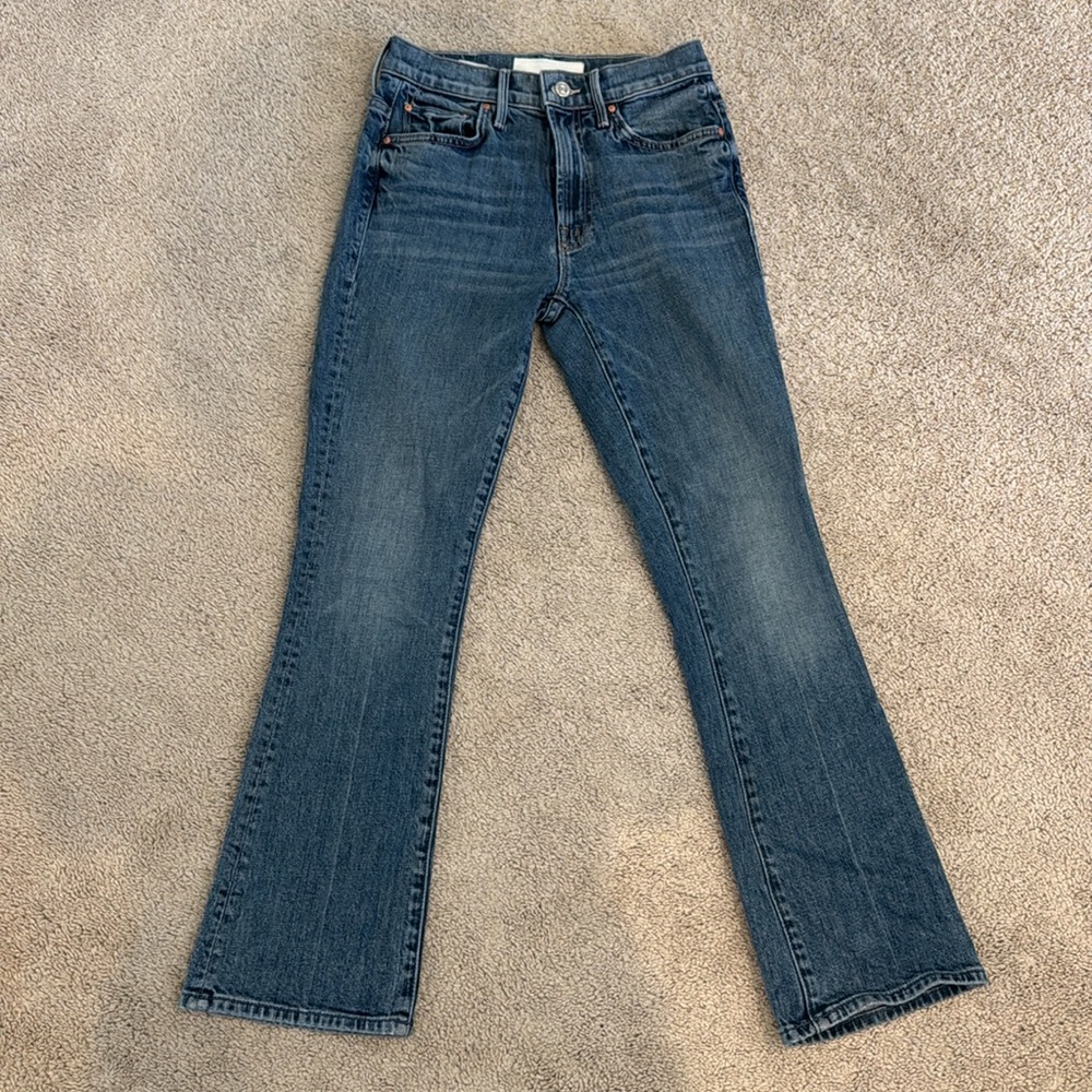 MOTHER Dark Blue Cropped Ankle Jeans - Picture 5 of 5